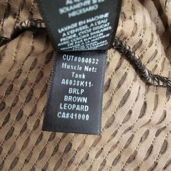 Koral Muscle Netz Crop Tank Top in Leopard Sz XS - Picture 4 of 12